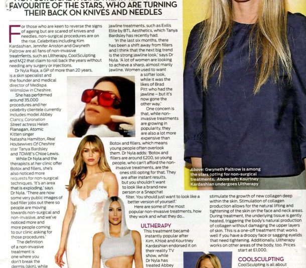 Dr Nyla article in OK magazine page 1