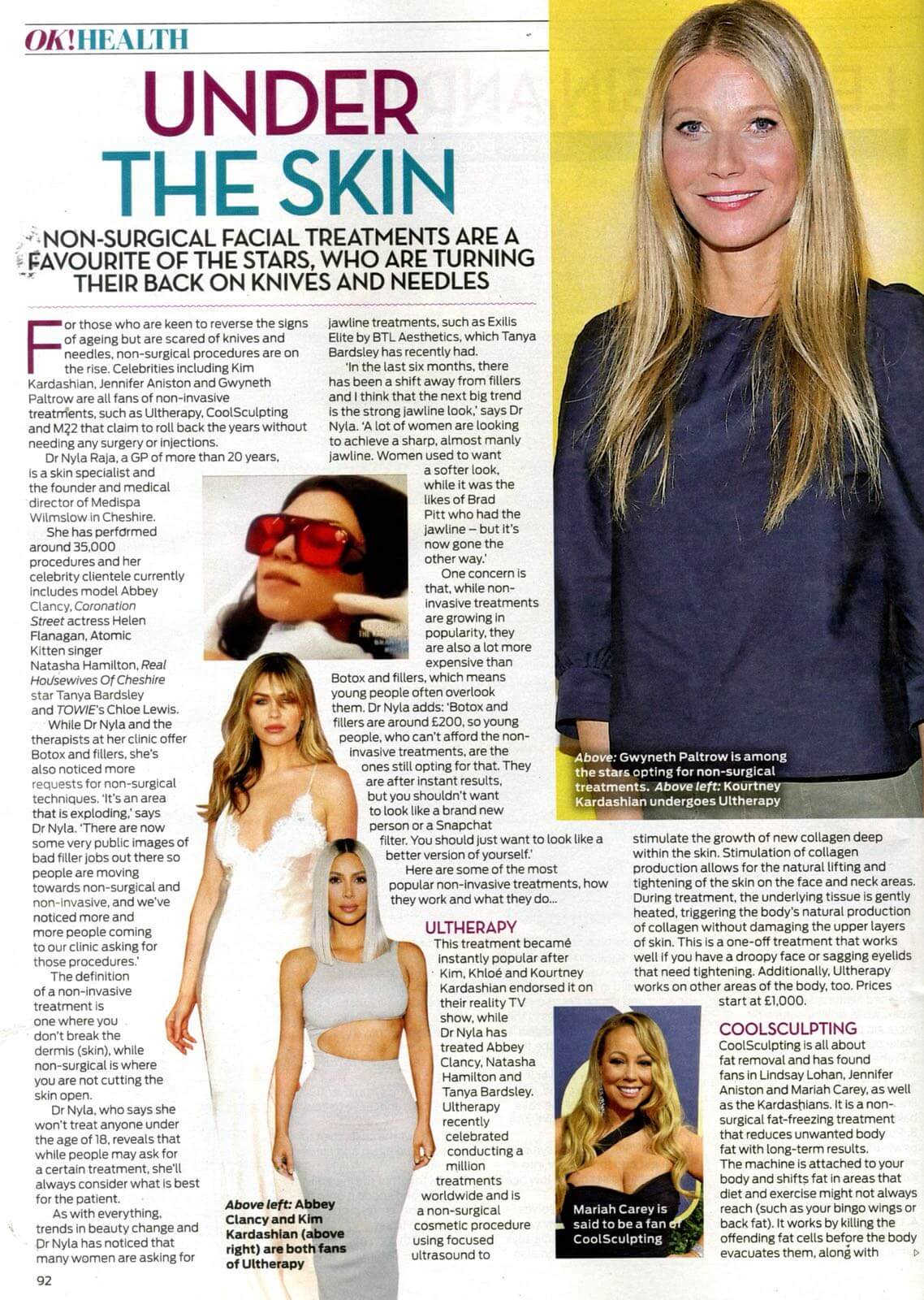 Dr Nyla article in OK magazine