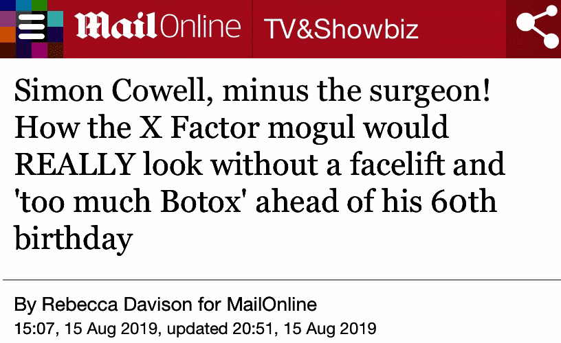 Mail Online headline