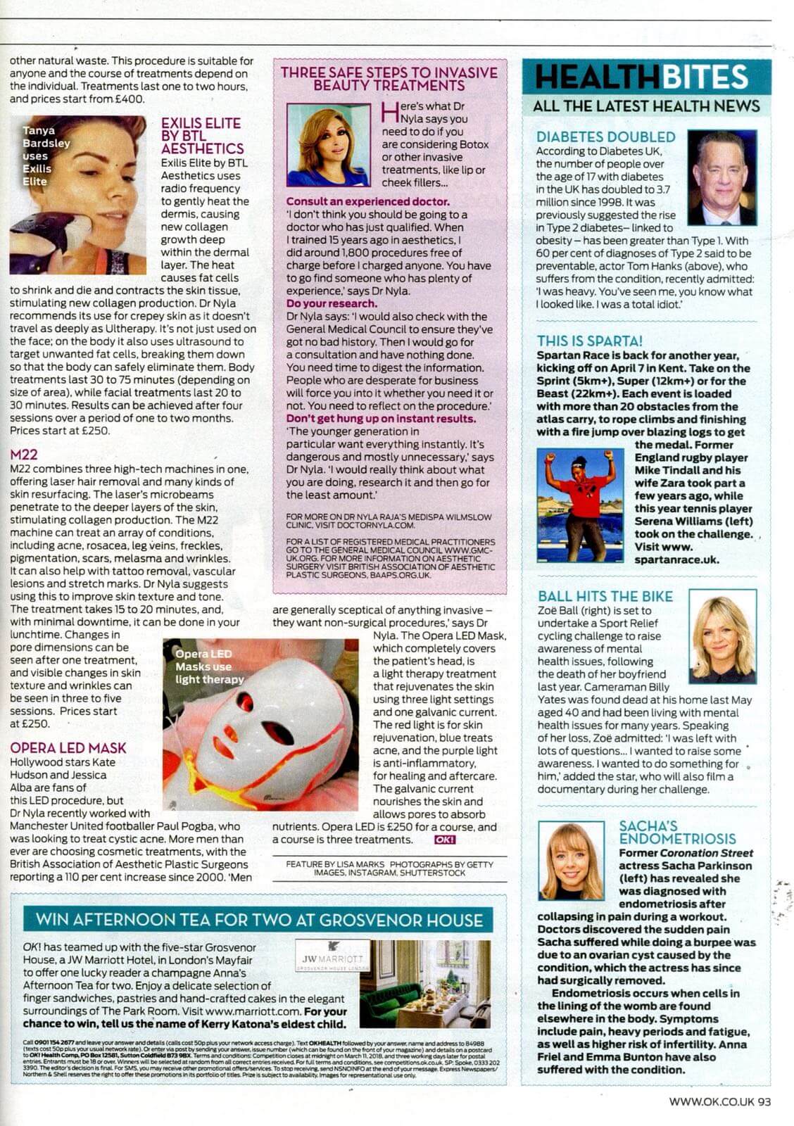 Dr Nyla in OK magazine page 2