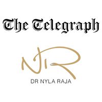 The Telegraph logo with Dr Nyla logo
