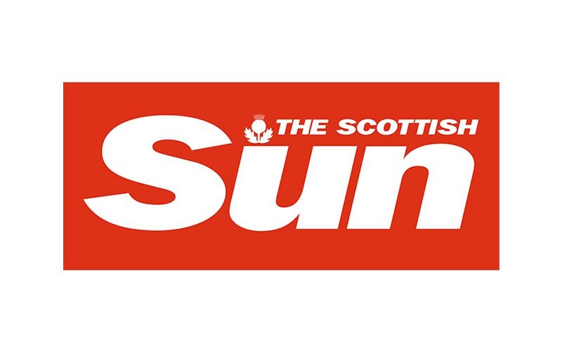 red and white logo of the scottish SUN