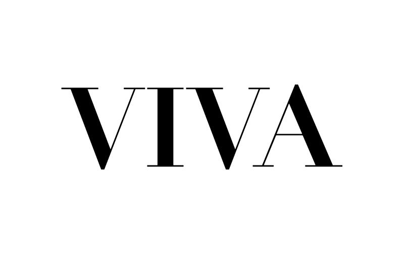 black logo of VIVA on the white background