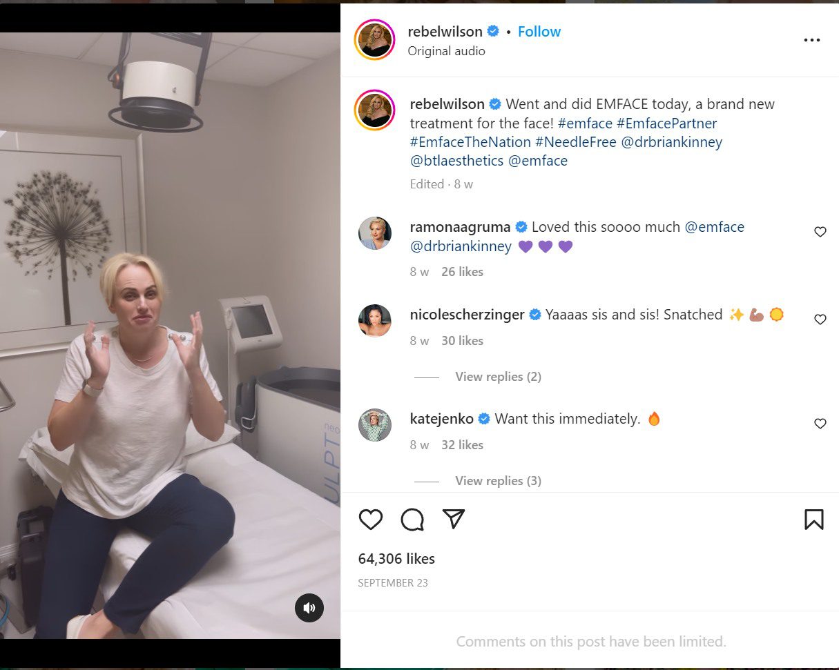 Rebel Wilson EMFACE