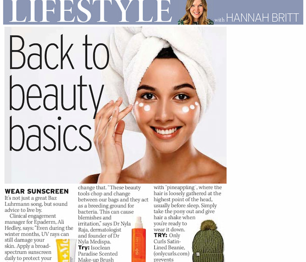 Daily Mirror magazine article featuring Dr Nyla