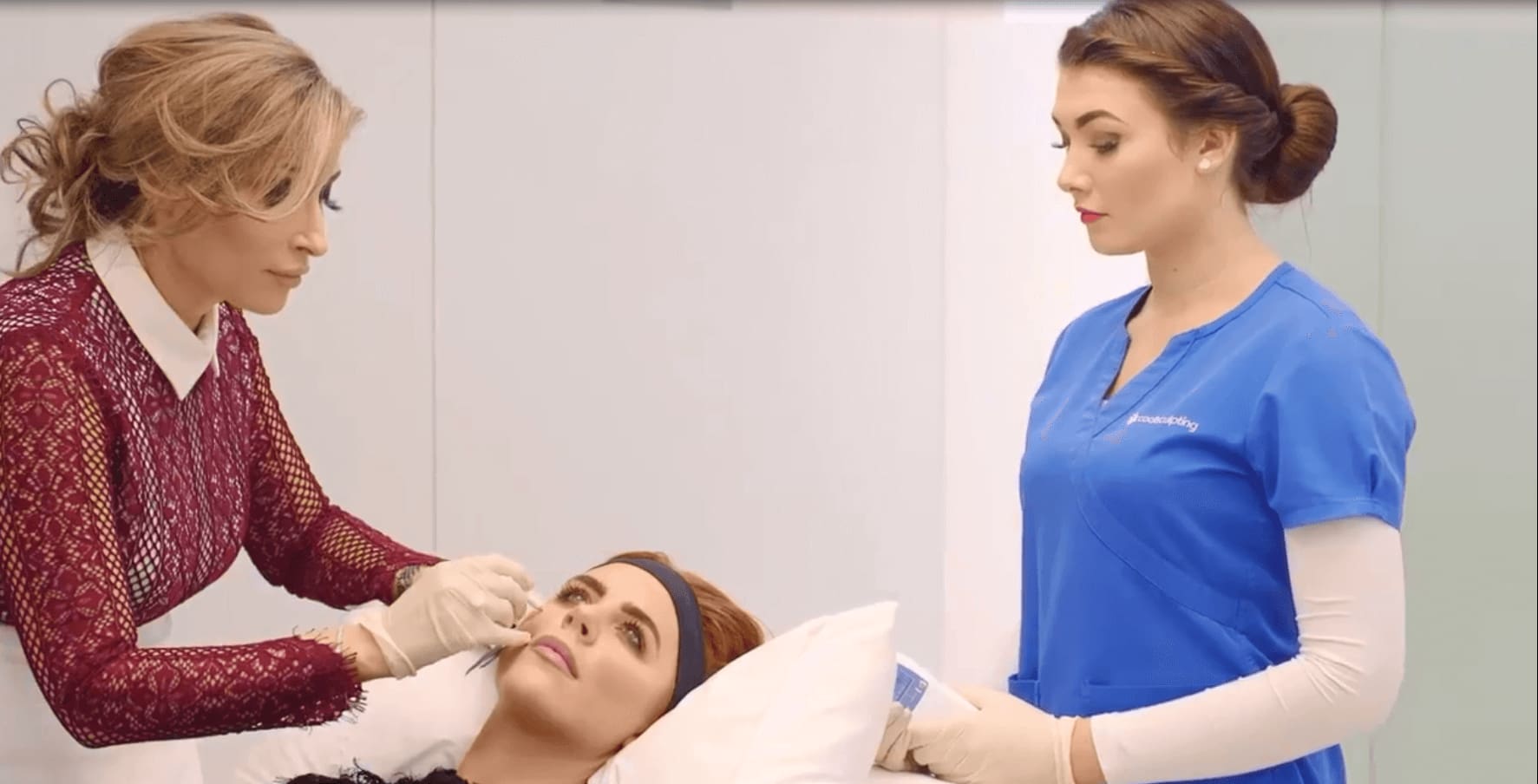 Doctors giving treatment